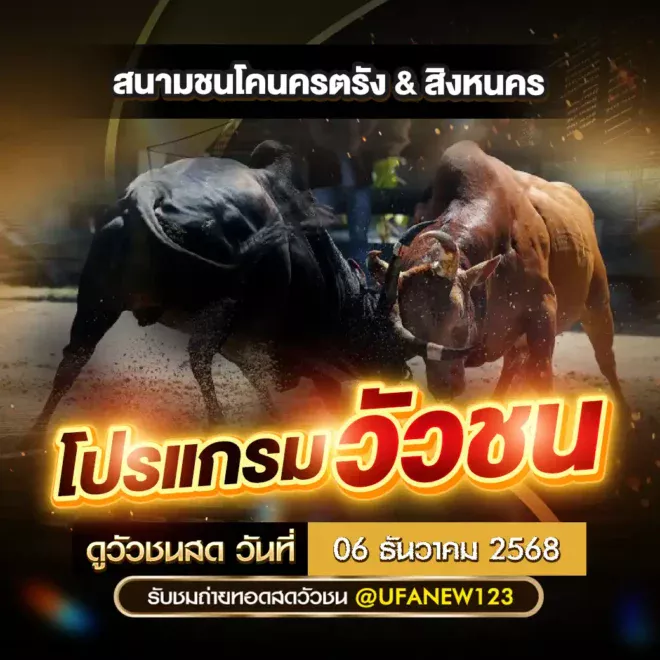โปรแกรมวัวชน 06 ธันวาคม 2568